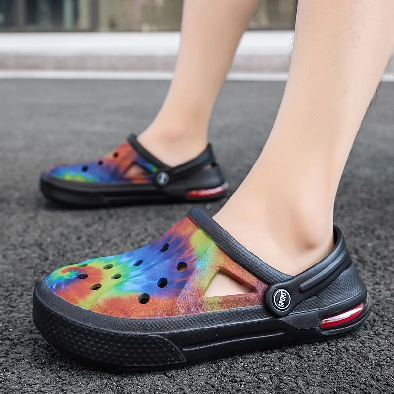 Summer Camouflage Graffiti Clog Sandals for Men and Women Air Cushion Sandals Clogs Garden Slippers Men's Outdoor Casual Shoes