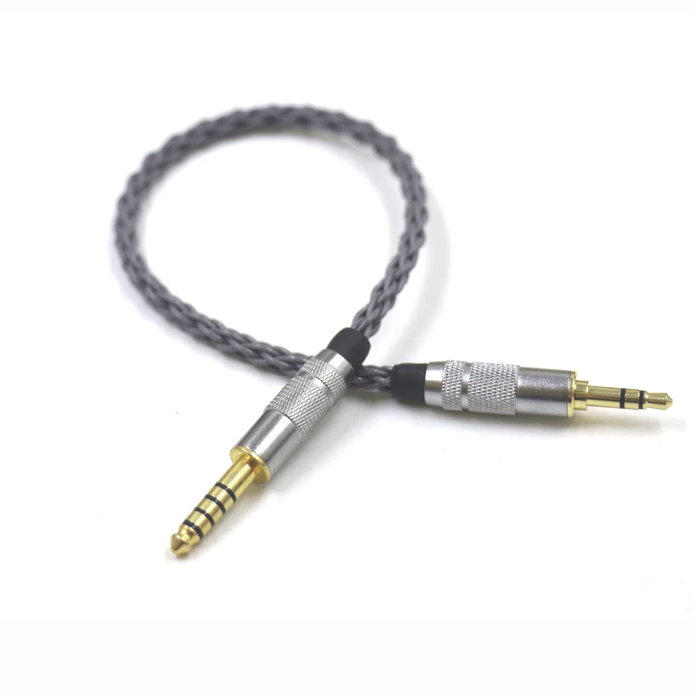 Hifi 4.4mm to 3.5mm Audio cable Silver plated 4.4mm Balance to 3.5 mm aux jack Balanced Audio Adapter Cable Male to Male