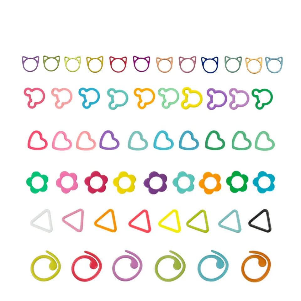 60pcs Knitted Marker Pattern Concept Shape Used For Crochet Stitch Marker Knitting Sewing Marker Accessories