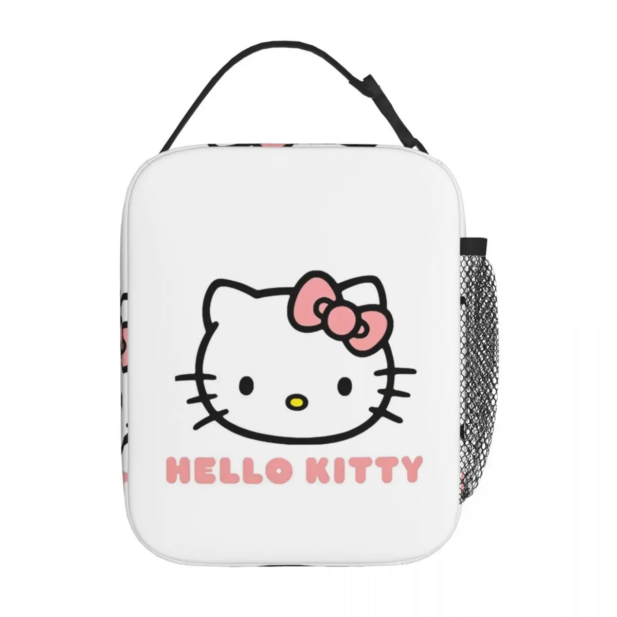 Cute Hello Kitty Logo borse per il pranzo isolate borsa termica contenitore per pasti riutilizzabile Tote Lunch Box portatile borse per la