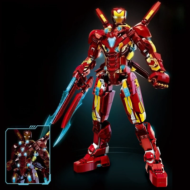 Marvel Superhelden Robot Bricks Sets Iron Man MK50 Mecha Bouwstenen Speelgoed Technische Verjaardagscadeautjes Jongens Kinderen Volwassen 1500 + stuks