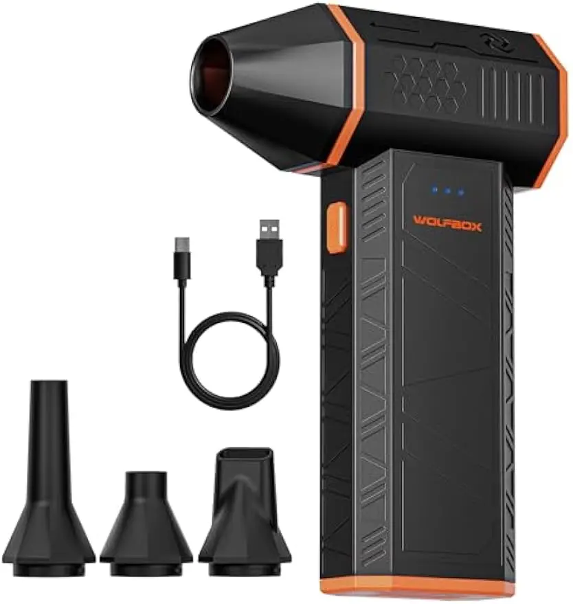 

110,000 RPM Electric Air Duster with 3-Speed Adjustments, Fast Charging for Computer, Keyboard, Home and Car Cleaning
