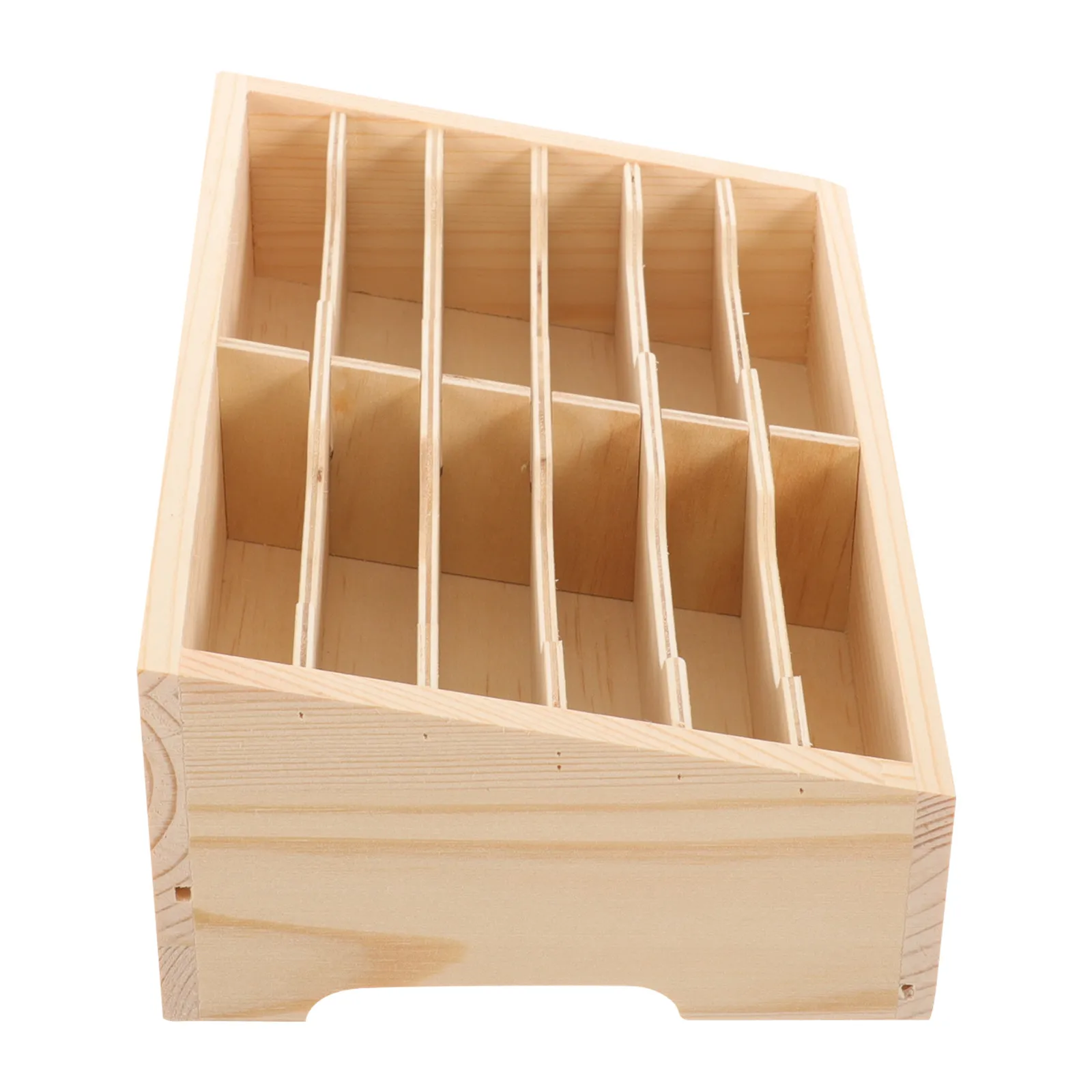 Wooden Multi-Grid Phone Management Box Desktop Organizer Office Classroom Mobile Phone Storage Display Case for Study Conference