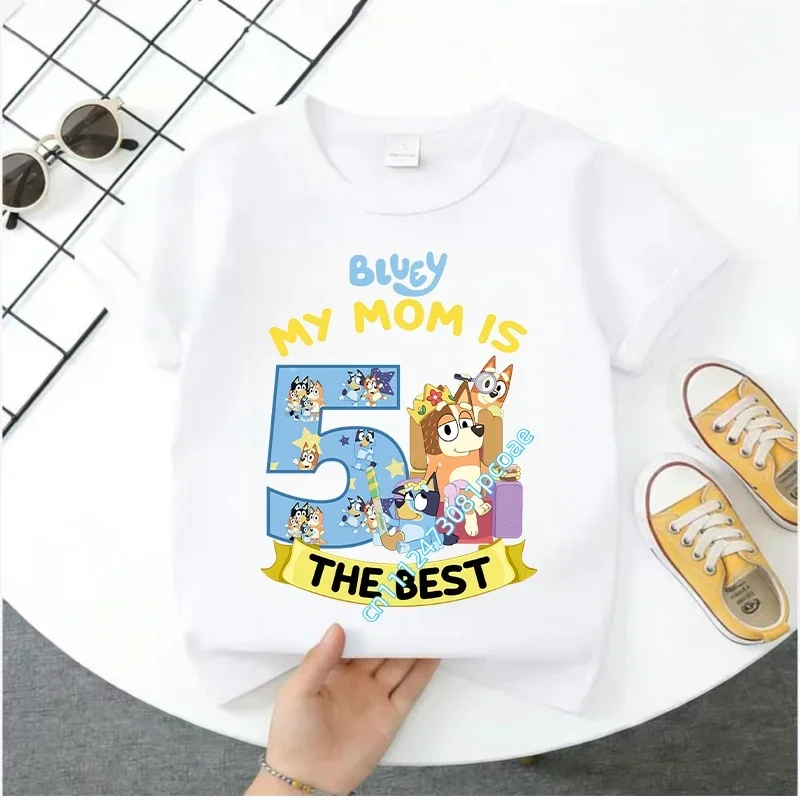 Summer Short Sleeve Cotton Tops Kids Clothes Gift Blueyi Bin