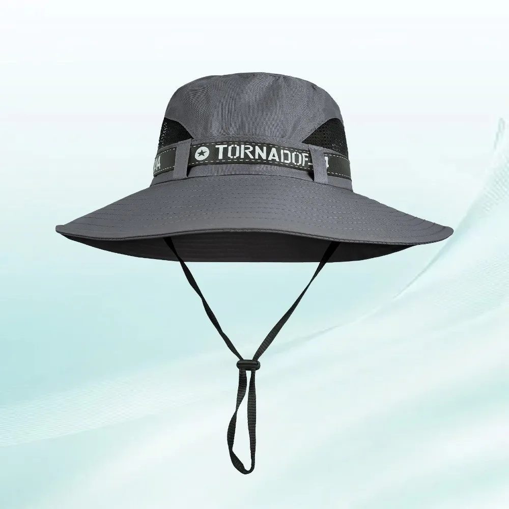 Imagen 3: Nuevo Sombrero de cubo de malla, sombrero de protección solar ajustable Anti-UV, sombrero de playa transpirable