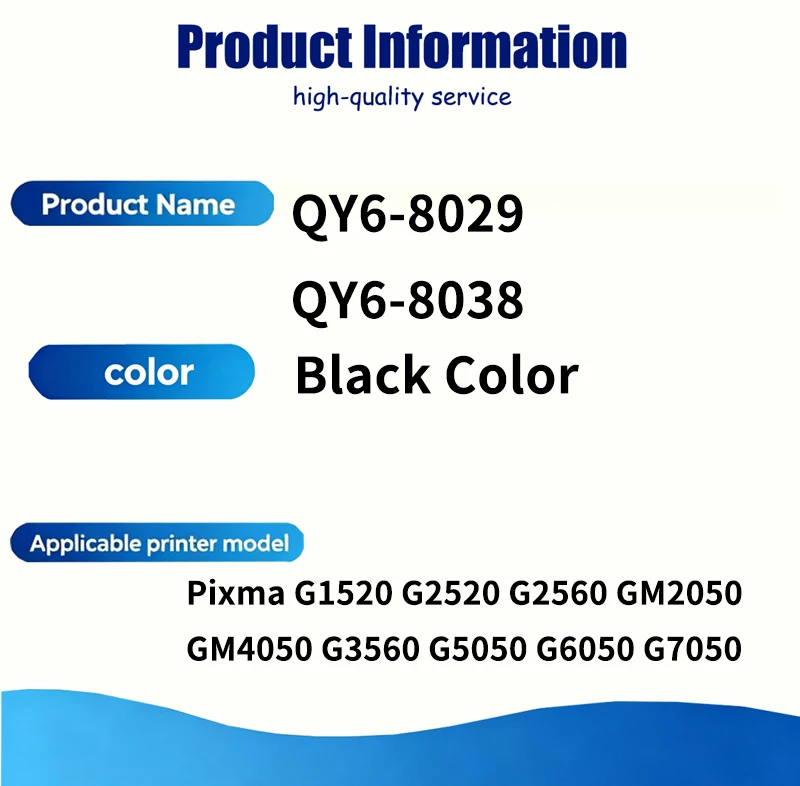 1pcs QY6-8029 QY6-8038 Printhead Compatible For Canon Pixma G1520 G2520 G2560 G3520 G3560 G5050 G6050 G7050 GM2050 GM4050Printer