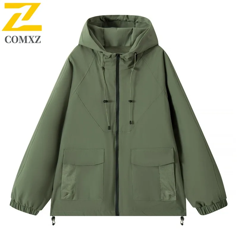 "EiAO مقنعين سترة واقية ربيع الخريف مقاوم للماء تنفس سترة خارجية للمشي التخييم الصيد للجنسين أكتيفيوير 2025 #2