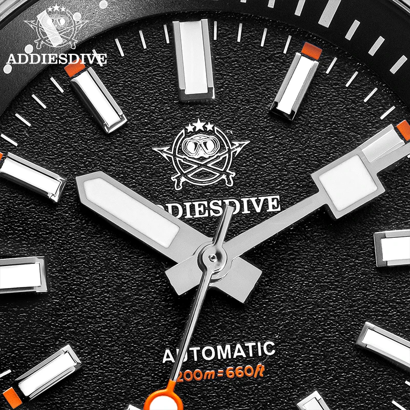 

ADDIESDIVE AD2541 мужские часы с люминесцентным покрытием BGW9, сапфировое стекло, водонепроницаемость 200 м, дайверские, из нержавеющей стали 316L, автоматический механический механизм 8215