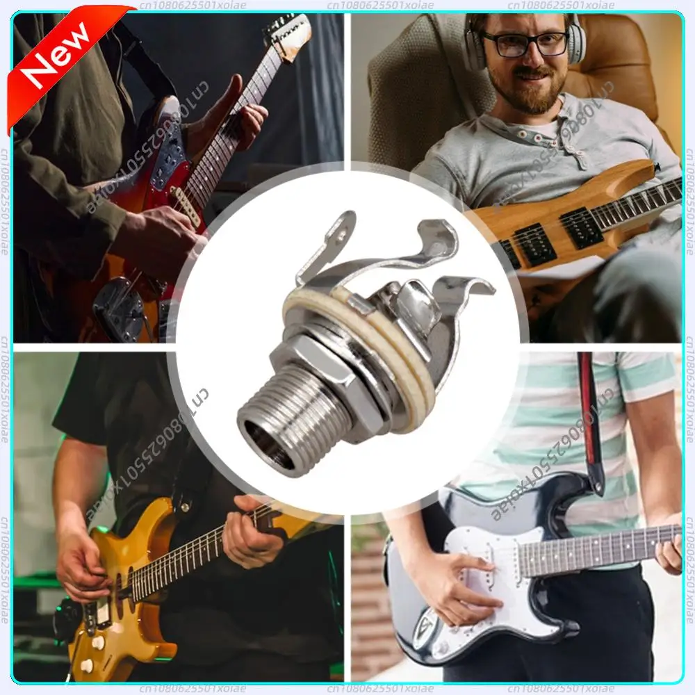 2Pcs 1/4 Inch 6.35Mm Guitar Pickup Output Jack Guitar Mono Jack Socket Mono Output Jack for Electric Guitar Bass