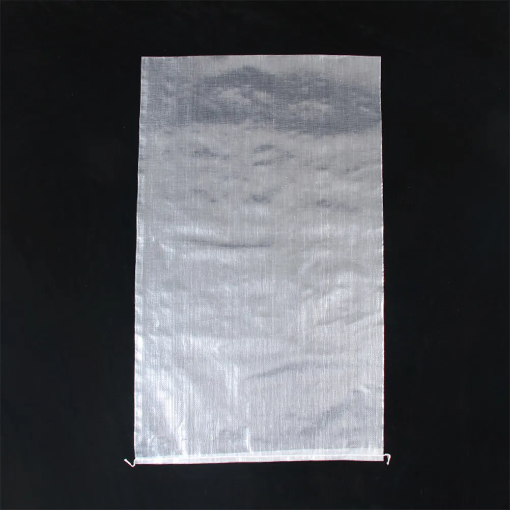 10Pcs Plastic Woven Bags White Strong Reusable Double Sewn for Bulky Packaging Bran Carton Flour Hay Sand Bags Snakeskin Gunny
