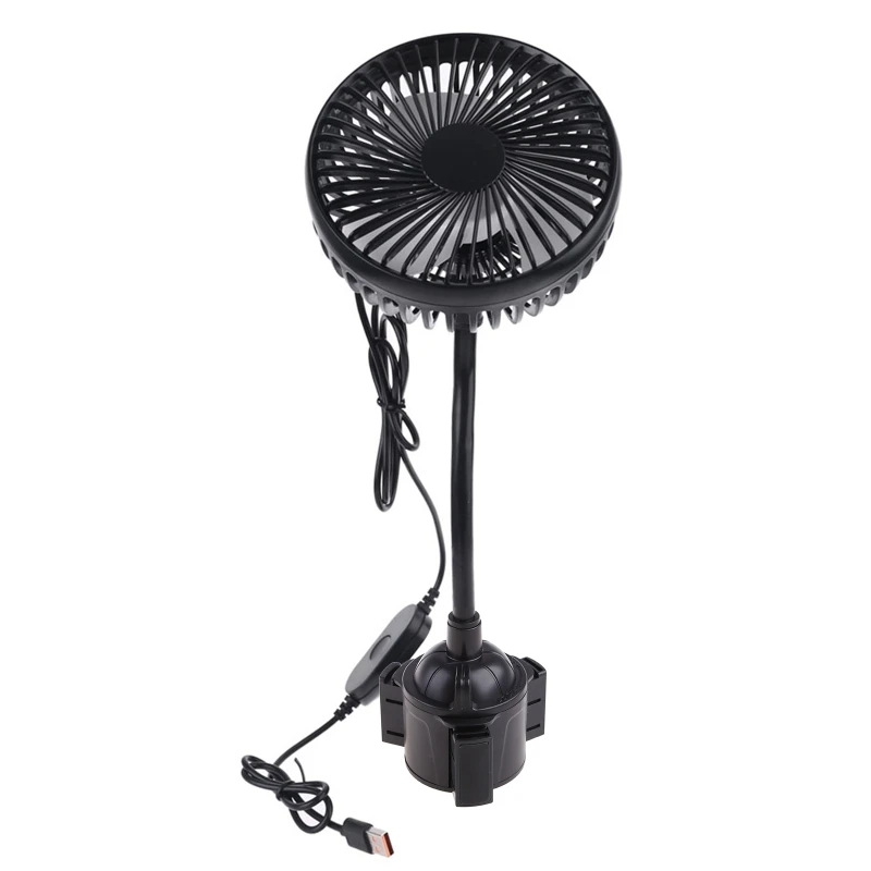 รถที่วางแก้วพัดลม USB 3 ควบคุมความเร็วคอห่านหมุนได้สากลเป่าลม