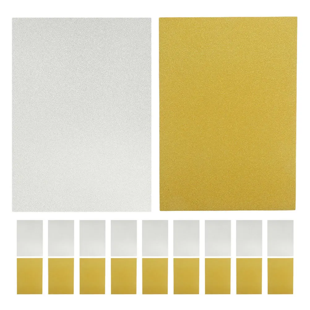 20 قطعة ورق البطاقات اللامع الذهب والفضة لامع لصنع بطاقات سكرابوكينغ مشاريع ذاتية الصنع لوازم الحرف الورقية للحرف اليدوية #1