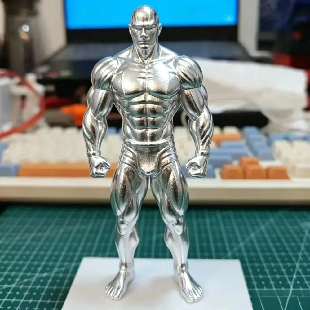 3D printed muscle man series figurines, bodybuilding competition trophies, gym desk decorations