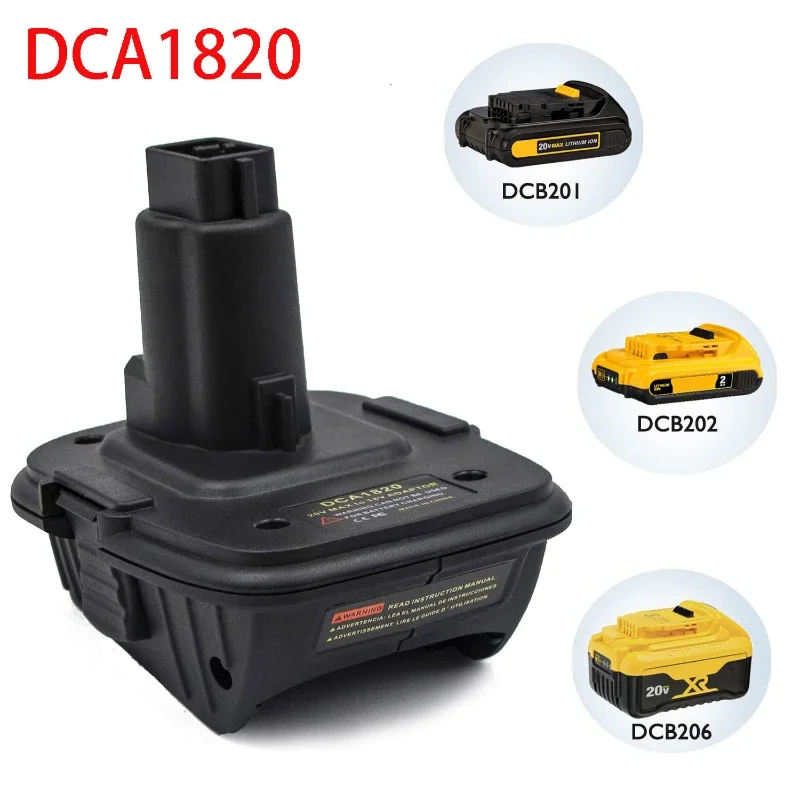 

DCA1820 Battery Adapter Dewalt 20V Lithium Battery Conversion Adapter for 18V Li-Ion Nickel NI-CD and NI-MH DCA1820 Batteries