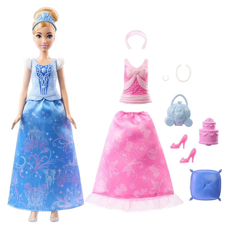 

New Hot Genuine Barbie Disney Princess Cinderella Fashion Set Dress Up Toy For Girls Barbie Dollsboys And Girls Birthday Gift