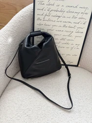 Trendy Small  Bag Unisex Crossbody Bag Simple Design Paper Bag Soft PU Shoulder Strap Handbag for Men And Women