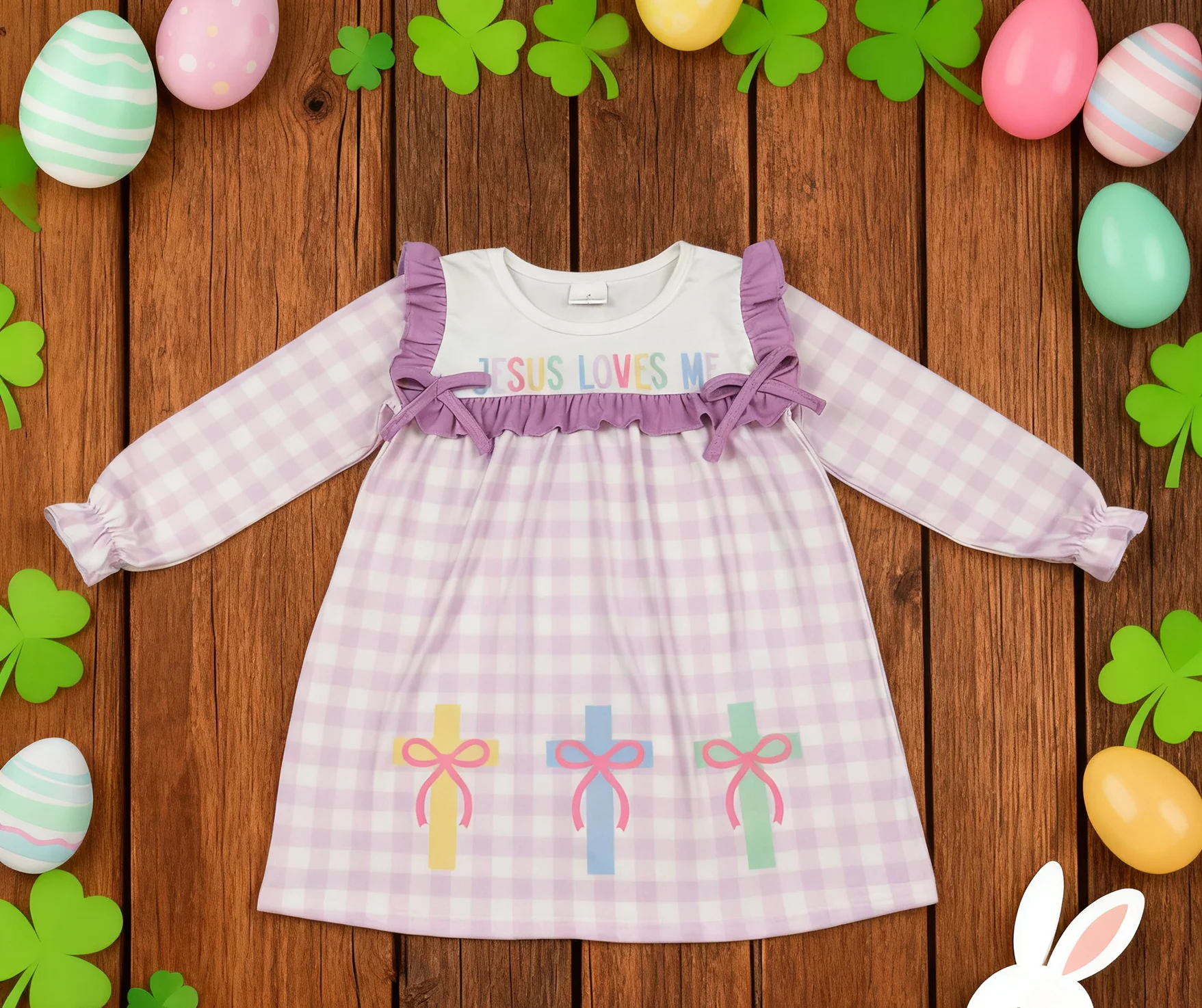 

Z1024-11 GLD1356 Детская одежда для девочек, детское платье с длинными рукавами и буквенным принтом