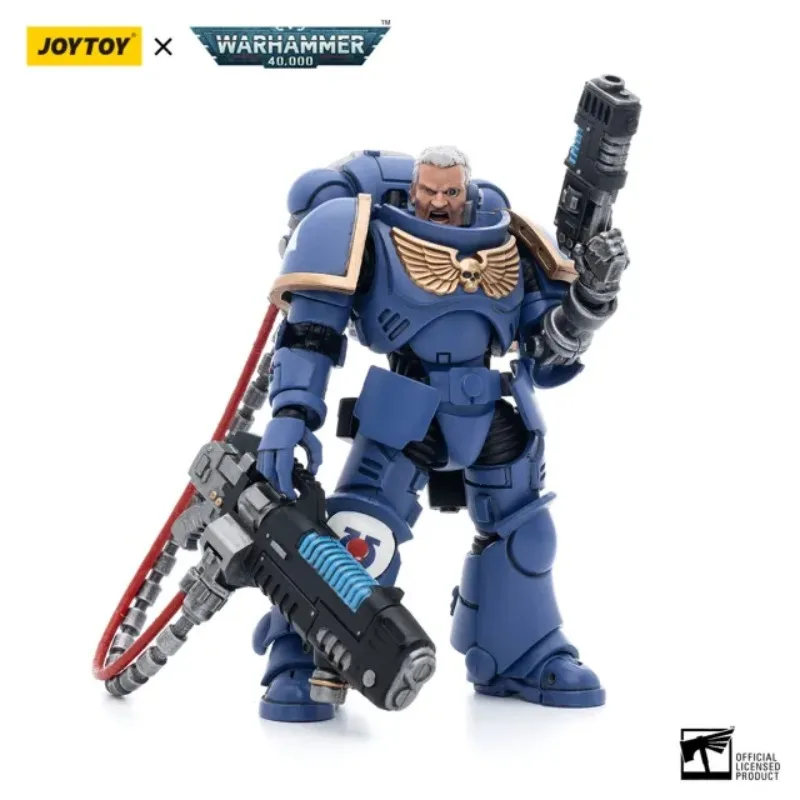 JOYTOY Warhammer 40k 1/18 Ultramarines Hellblasters Action Figure Sergeant Ulaxes Brother Paxor Torsus Game Soldier Model Gifts