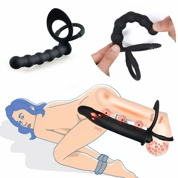 Consoladores con correa para adultos, accesorios eróticos de intimidad, consolador con tapón Anal, vibrador tipo bala, Juguetes sexuales para mujeres, hombres, parejas, Bondage SM Bdsm