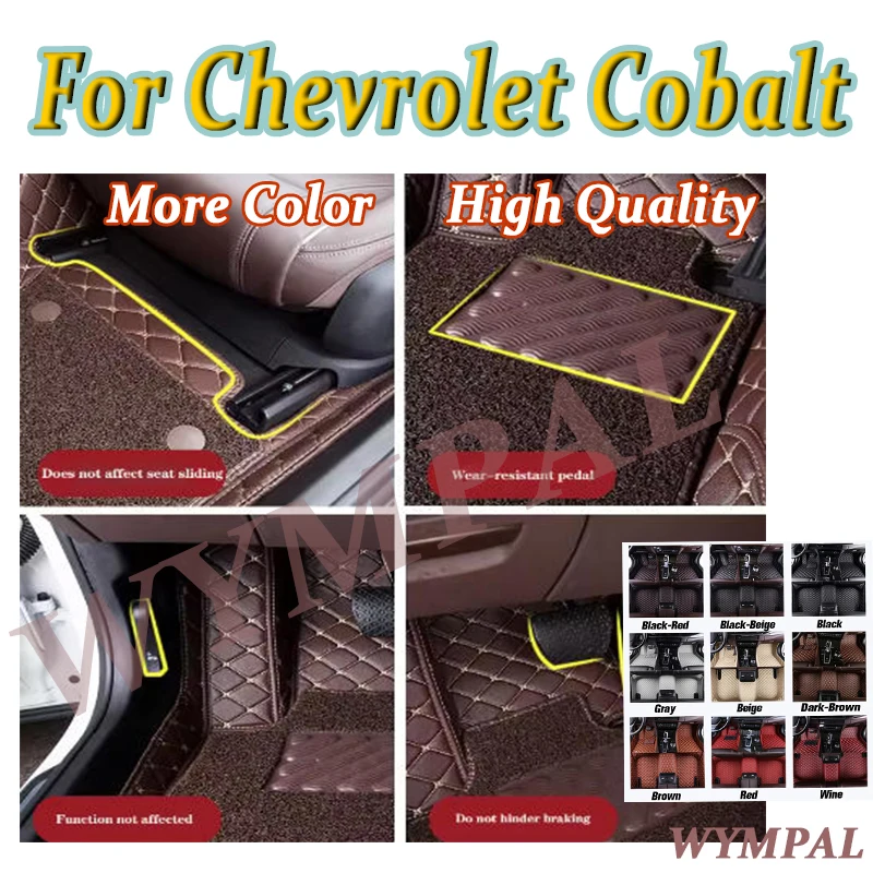 Alfombrillas de coche personalizadas de lujo para Chevrolet Cobalt 2011 2012 2013 2014 2015 2016, alfombrillas de cubierta completa de cuero automotriz para hombres y mujeres