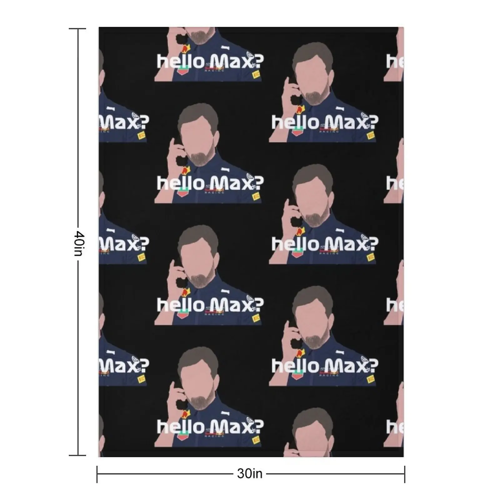 Christian Horner - hello Max? (white) Throw Blanket Cute Plaid warm winter Flannels Soft Plaid Heavy Summer Blankets
