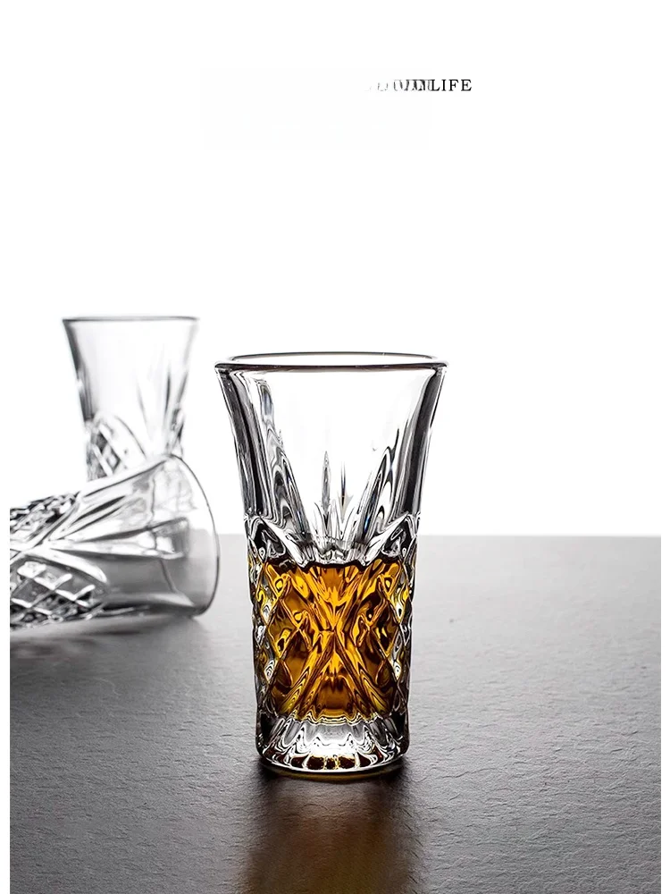 

Tlife Berlin Lead-Free Glass Whiskey Cup Straight Body for White Wine And Spirits Japanese Style Pure Color Beverage Accessories