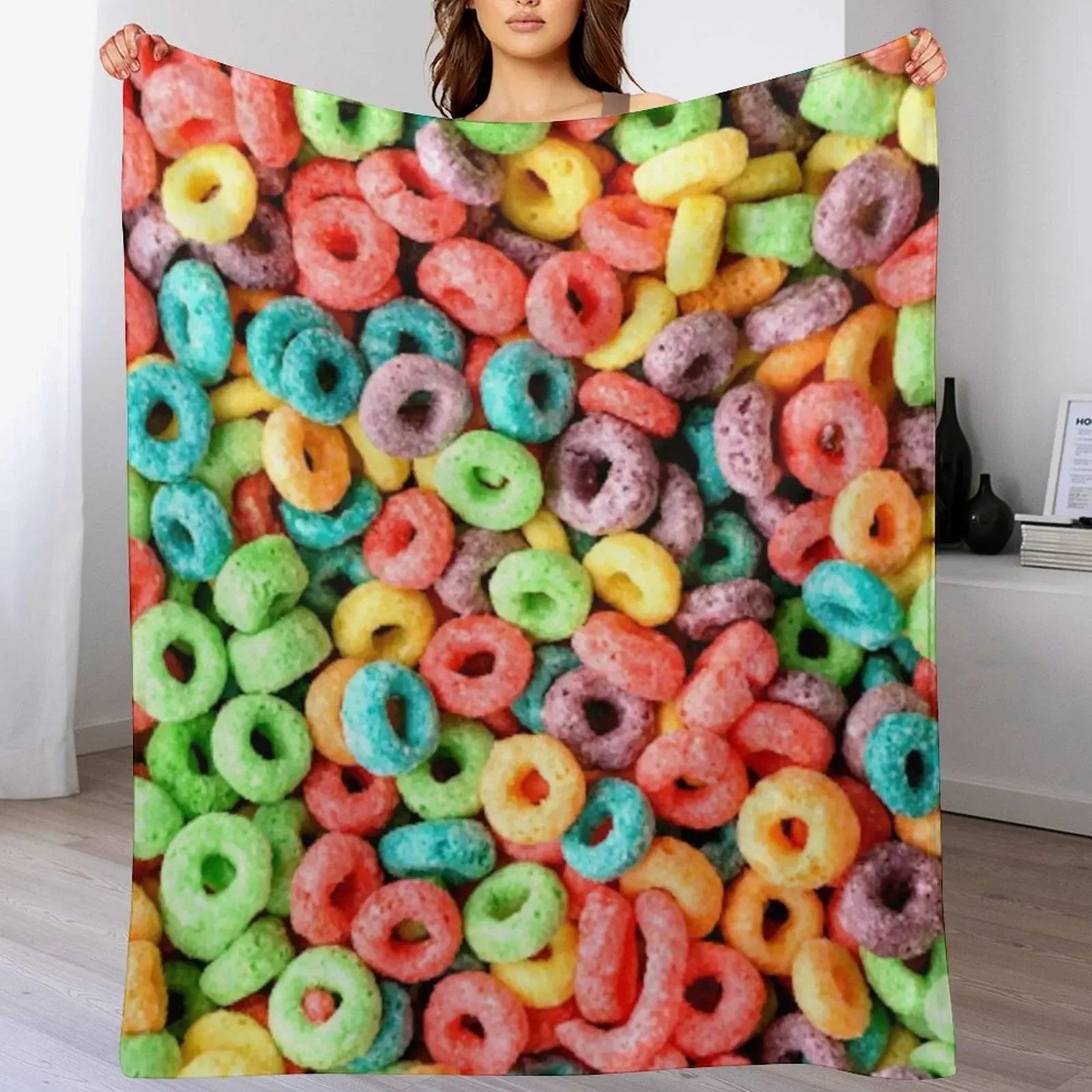 

Fruit Loops! Throw Blanket Bed covers Thins Luxury Brand Moving Blankets