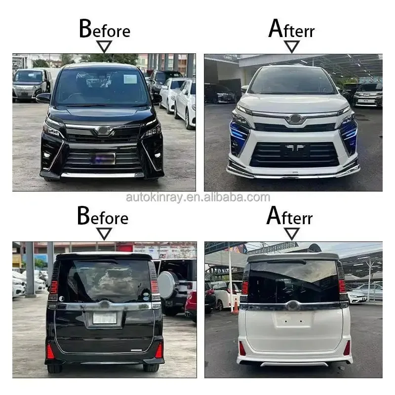 

Factory Hot Selling For Toy-ota Voxy 2017-2020 Upgrade to Model-lista Monalisa Upgrade Bodykit Aero Diffuser Side Skirt Accesso