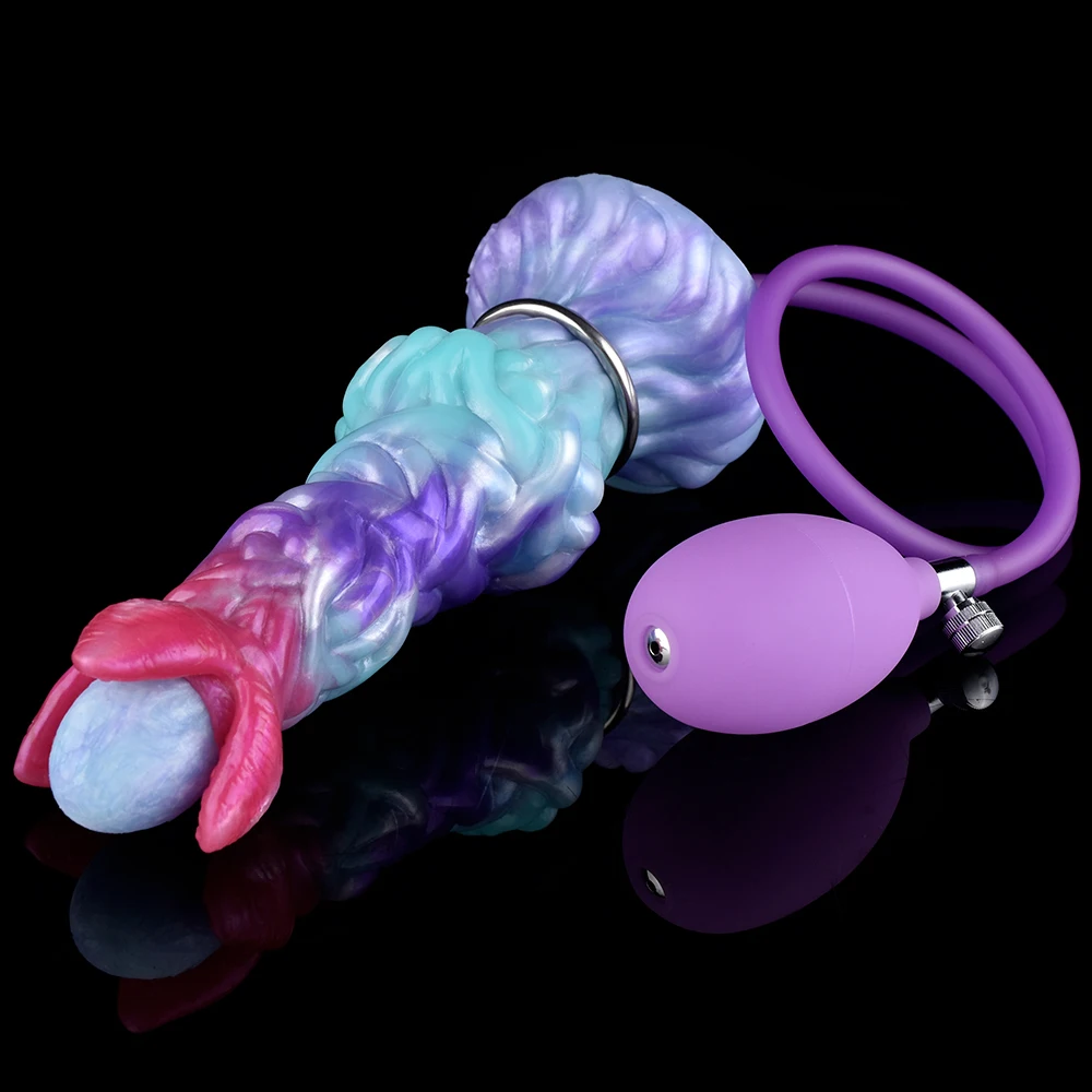 Colmiss Pneumatische Ovipositor Holle Dragon Dildo Opgeblazen Eieren Legovipositors Met Gelatine Ei Mal Anale Plug Seksspeeltjes Vrouwen