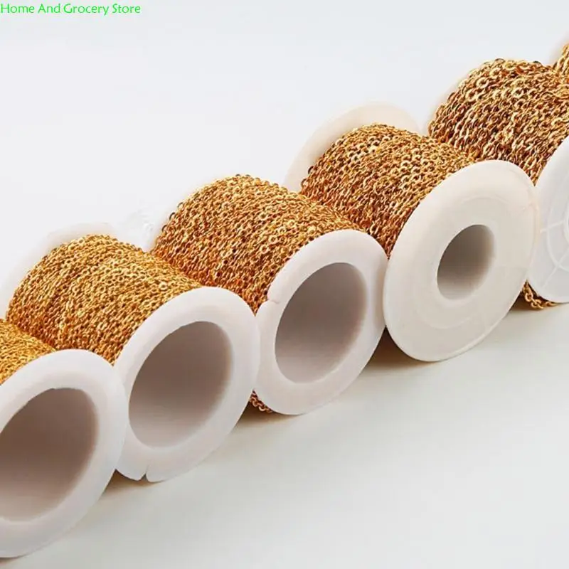 0xxa 65.61feet سلسلة المجوهرات سلسلة سلسلة 0.25-1mm من الفولاذ المقاوم للصدأ لصنع المجوهرات صنع سلسلة DIY #2