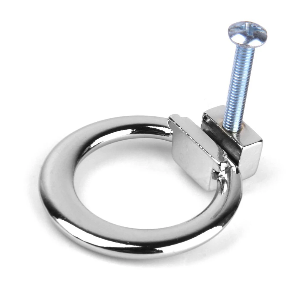 

10Pcs Round Drawer Pulls Modern Silver Cabinet Handle for Kitchen Cupboard Dresser Wardrobe Bin Door Furniture Upgrade