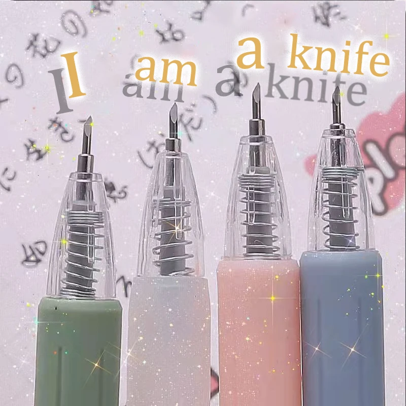 Craft Supplies Scrapbooking Art Utility Knife Pen Cut Stickers Cutting Tool Express Box Knife School Scrapbooking Tool KD02