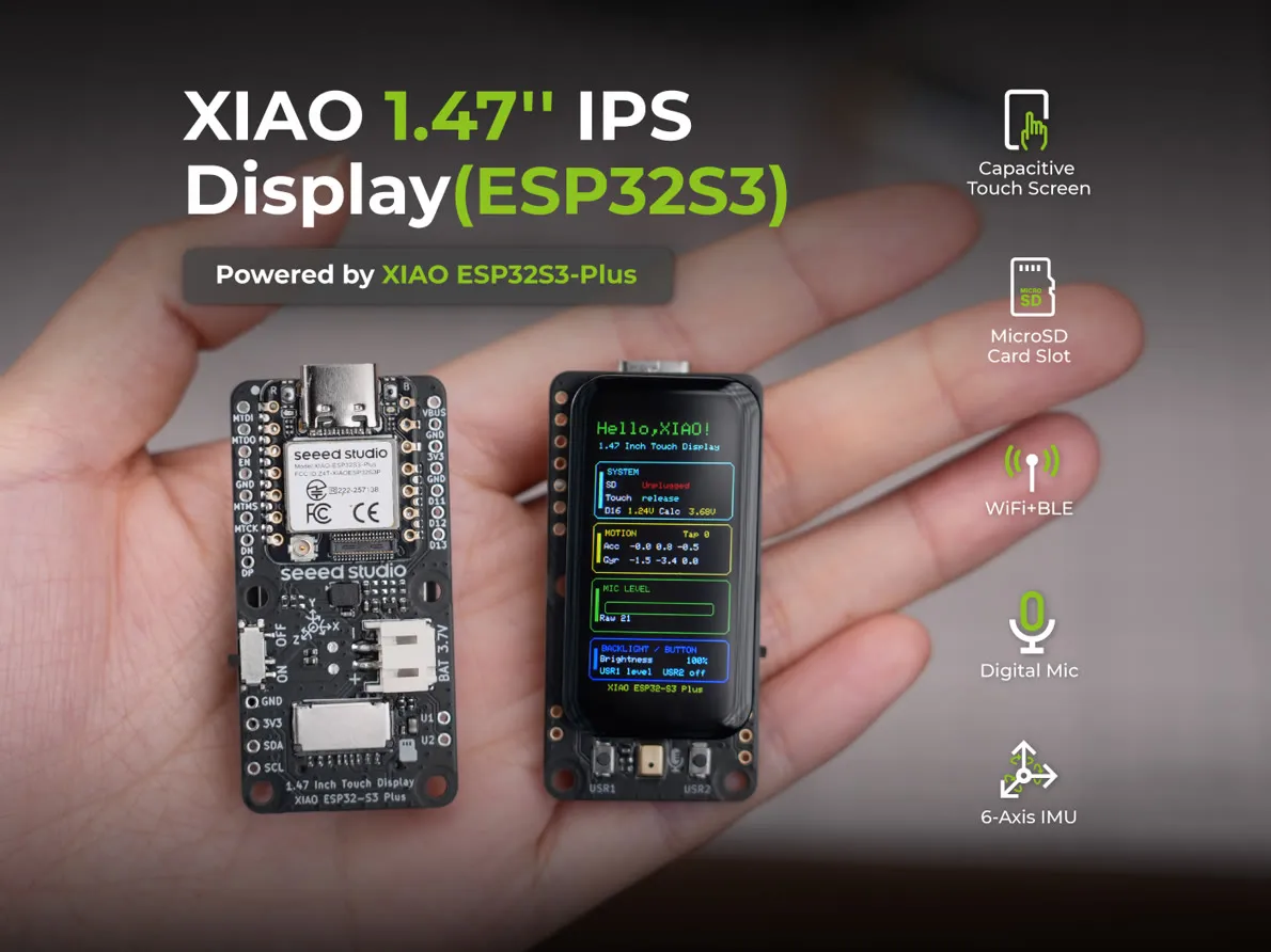 XIAO 1.47'' IPS Touch Display(ESP32-S3)
