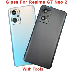 A+++ Gorilla Glass For Realme GT Neo2 Neo 2 Hard Battery Cover Back Lid Door Rear Housing Panel Case With Camera Lens Adhesive