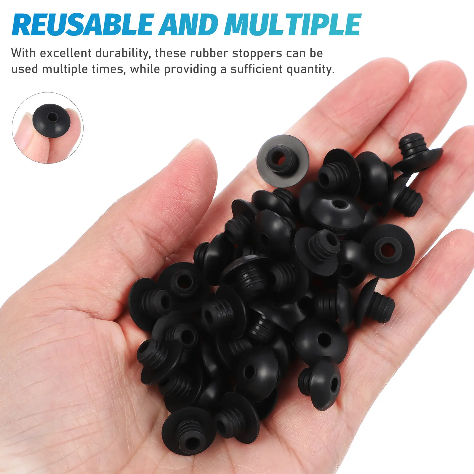 120Pcs Pegboard Hook Locks Waterproof Threaded Silicone Peg Pegboard Organizer Accessories Hooks Stopper Peg Hook Stoppers