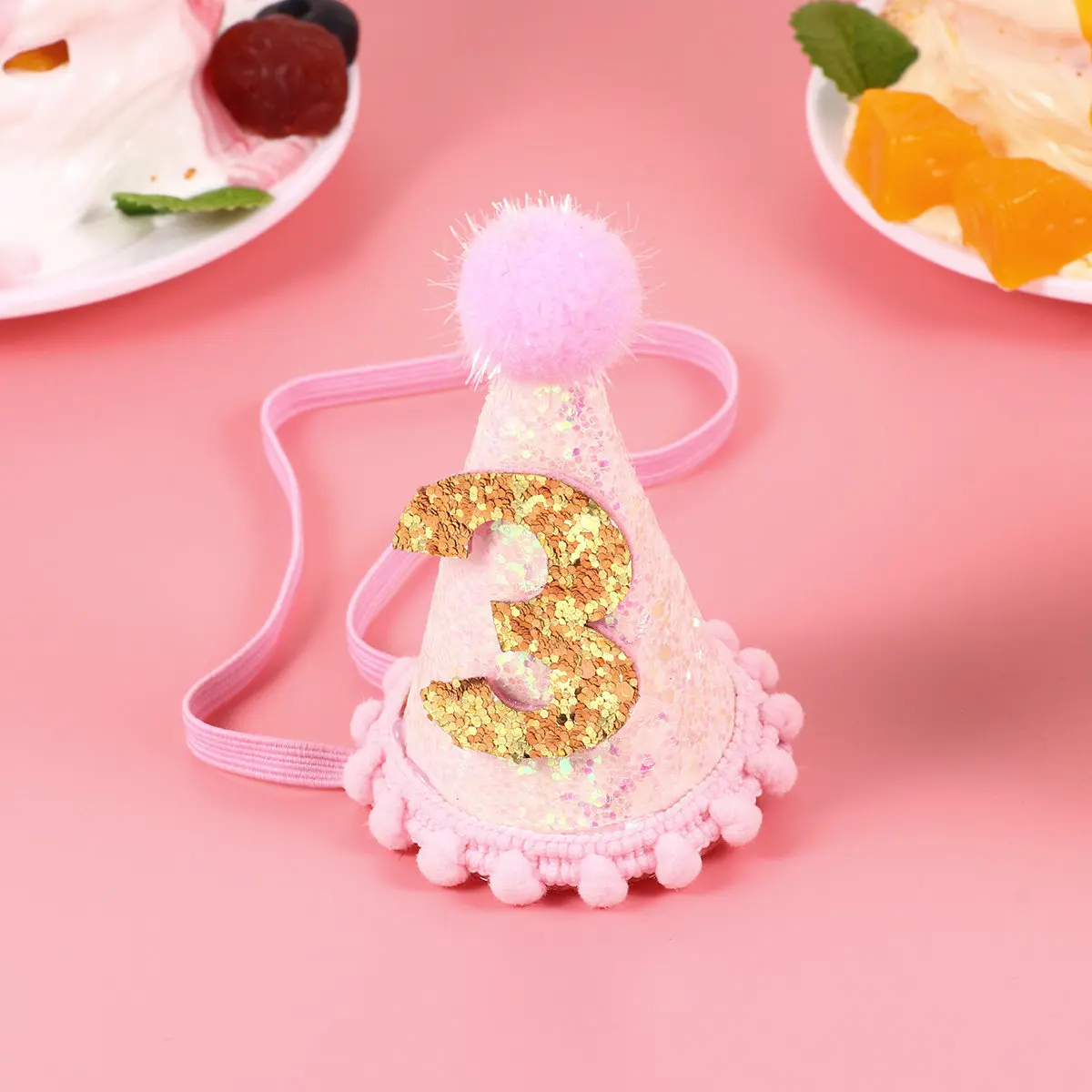 

1 шт. праздничная шляпа на день рождения с блестками, эластичная лента для фотосессий, праздничное украшение, милая, стильная, веселая, для торжеств