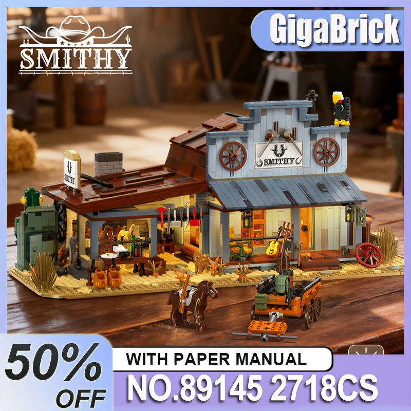 

IN STOCK 89145 MOC Detailed Western Blacksmith Shop Building Blocks Bricks Assembling Model Construction Toys for Kids Christmas
