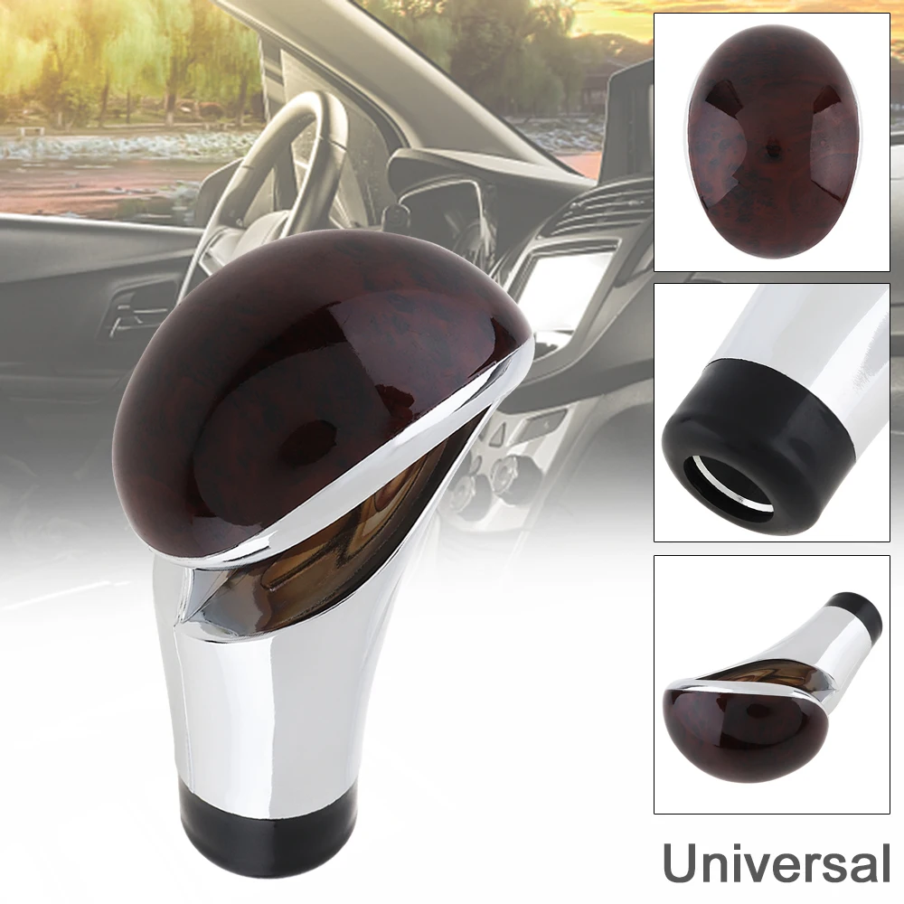 

Universal Peach Wood Car Refit Manual Transmission Gear Shift Handball Knob with Four Plastic Adapter / Special Wrench / Screws