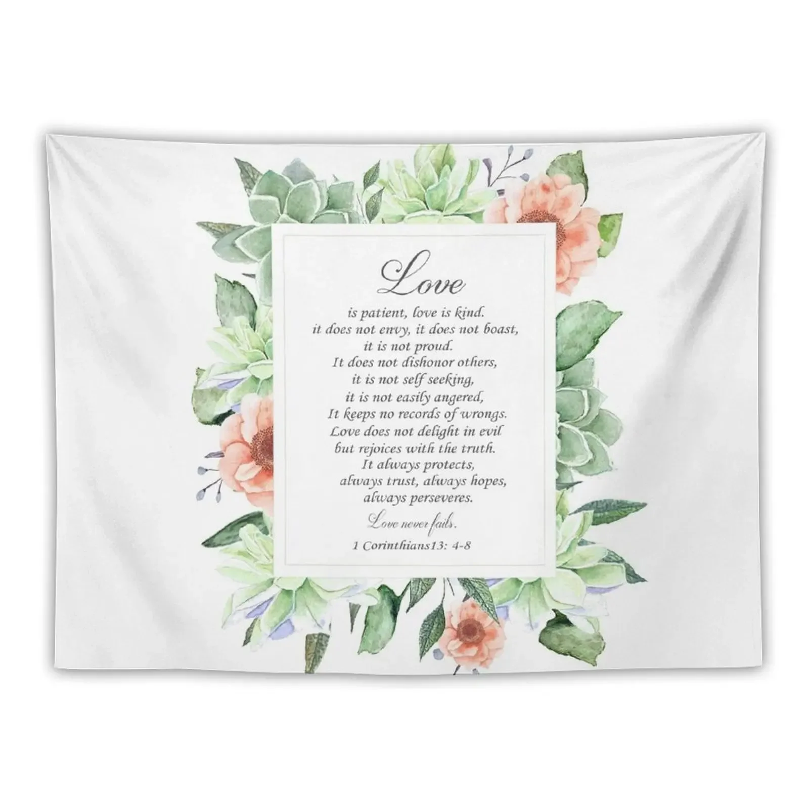 

Bible verse 1 corinthians 13 Tapestry Decoration Bedroom Room Aesthetic Decor Aesthetic Room Decorations Tapestry