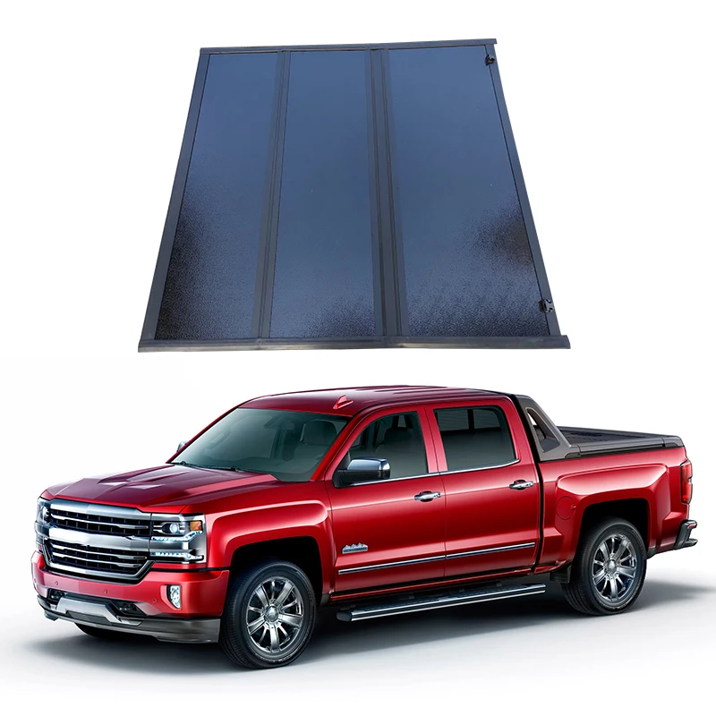 

Best Selling 6ft Flush-Mounted Tri-Fold Tonneau Cover for Silverado 2019 2025 Hard Truck Bed Cover Embedded Metal