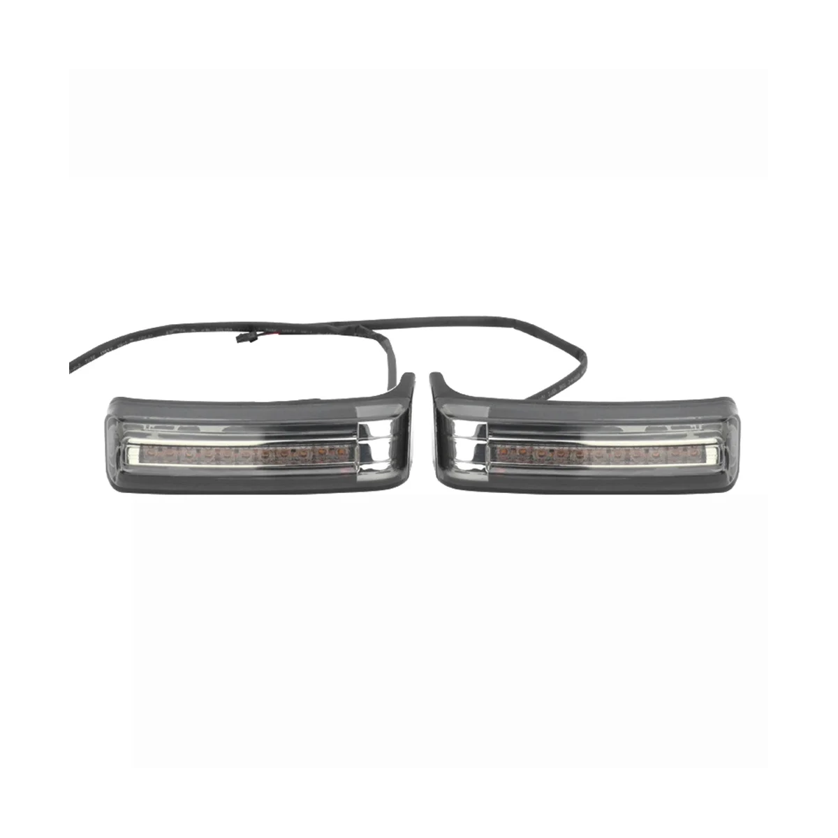 For Motorcycle Big Glide Conversion Side Box Tail Light Travel Box Side Light 97-22 Years Black