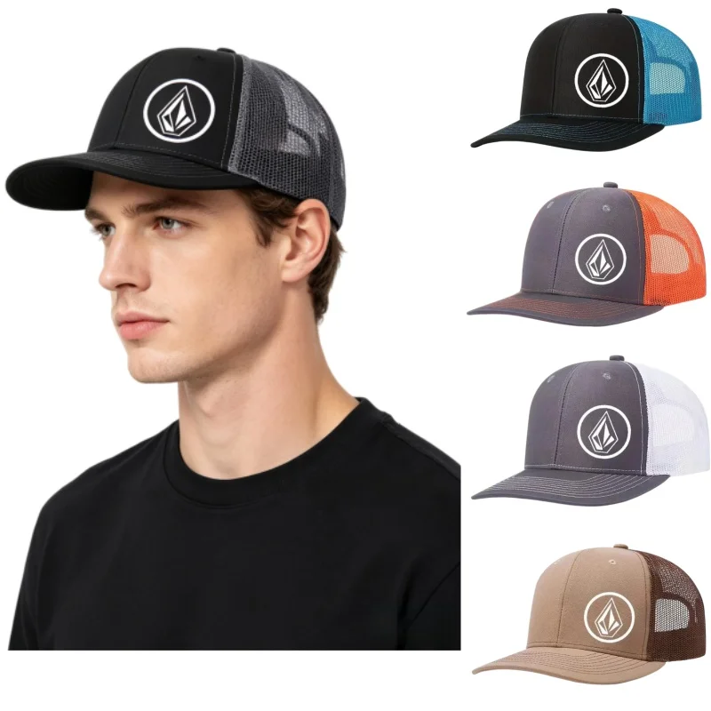 Diamond Printed Adjustable Baseball Cap Classic Snapback Dad Hat Breathable Trucker Mesh Hat Golf Fishing Outdoor Sun Cap