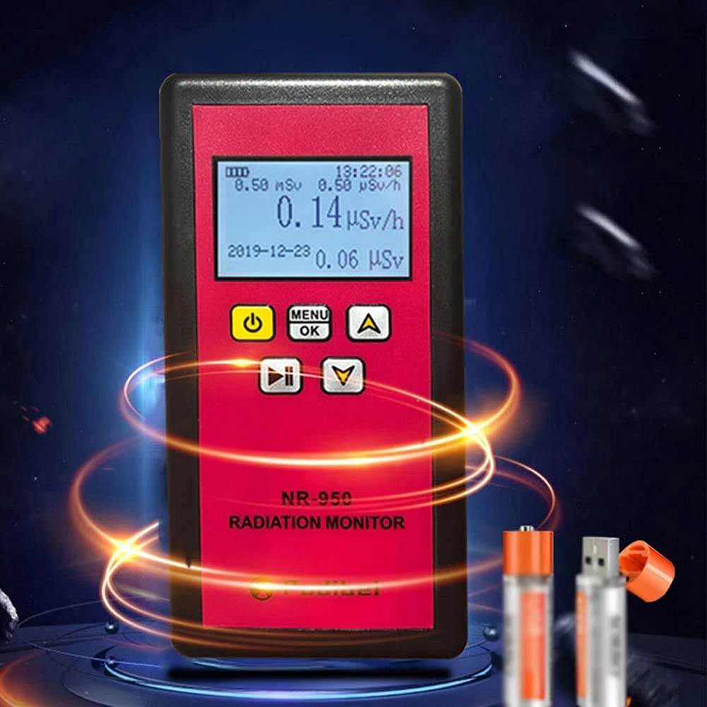 Pudibei Geiger Counter Portable Nuclear Radiation Detector Display Radioactive Tester Geiger Counter Detection-NR-750