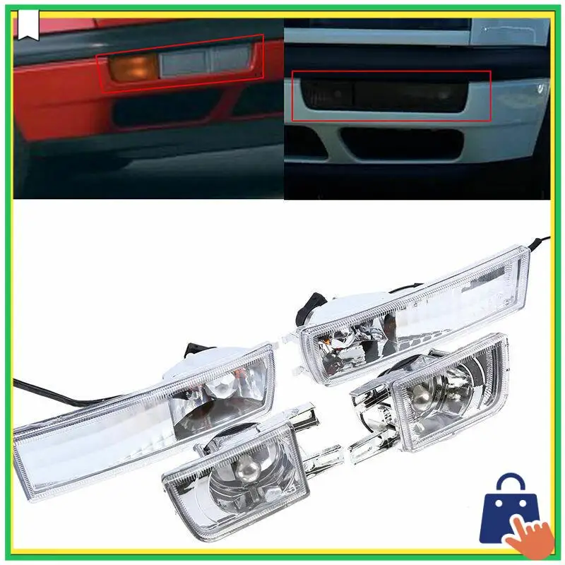 

Advanced 4Pcs Front Bumper Clear Fog Turn Signal Light Lamp LH& RH For Mk3 Golf Jetta 1993-1998