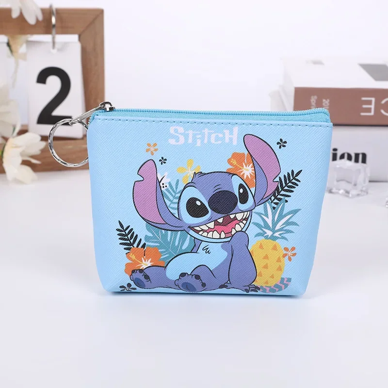 Disney Stitch Brieftasche Cartoon Cartoon gedruckt Münz geldbörse Mode kreative Mädchen Mini tragbare Karten tasche Kawaii Schlüssel Aufbewahrung tasche