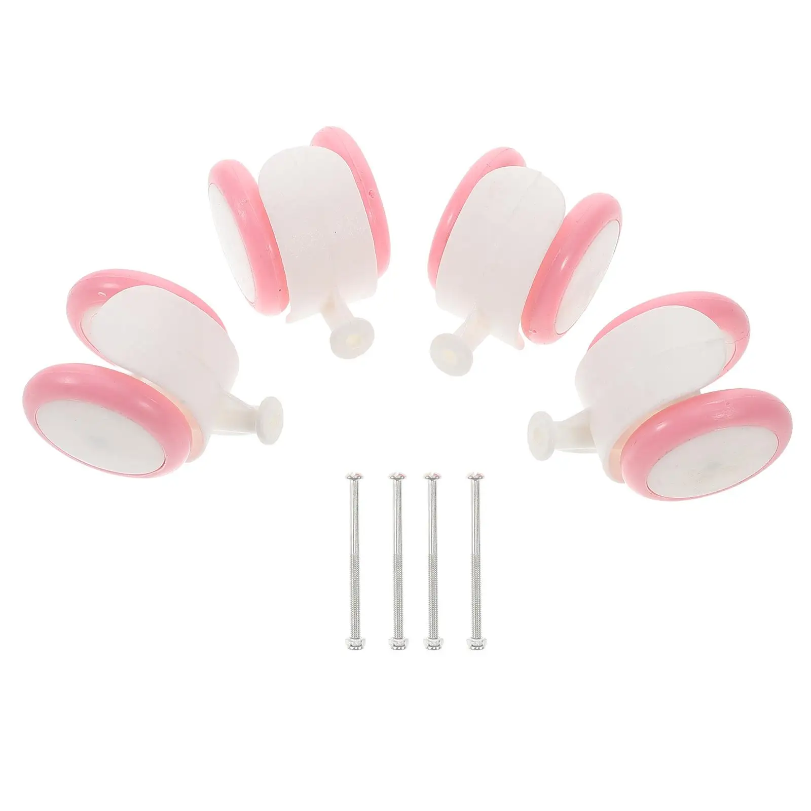 

4 Pcs Walker Wheel Accessories Baby Replacement Parts Mosquito Net Pink Plastic Kit