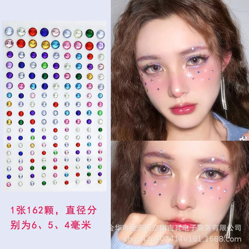 

Self Adhesive 15 Colors Rhinestone Stickers Crystal Sparkle Gems for Kids Kindergarten Reward Stage Decoration DIY Card Making