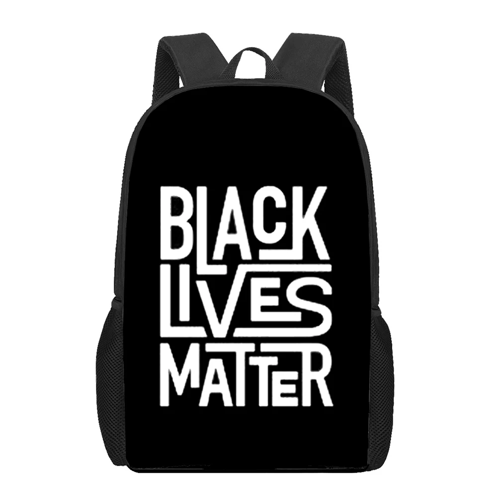 BLM Black Lives Matter tas buku Pria Wanita tas punggung anak-anak tas sekolah remaja perjalanan kasual tas ransel Laptop