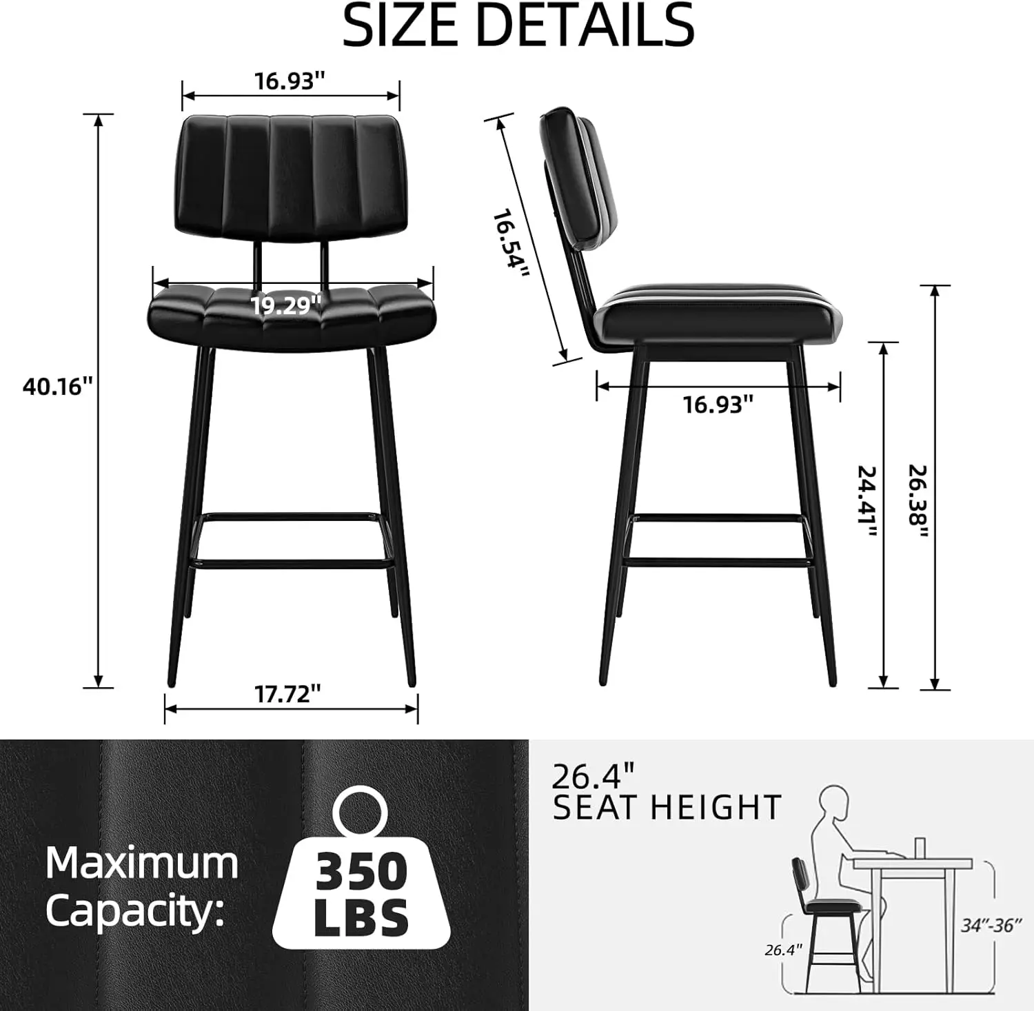 Bar Stools Set Of 4, 26