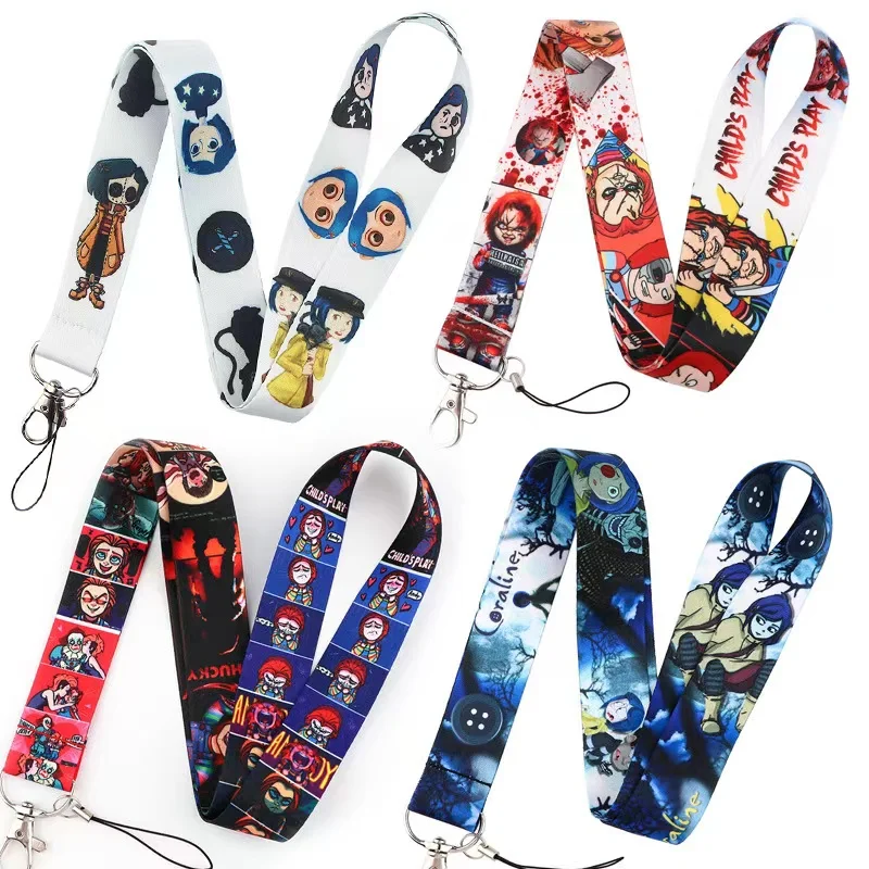 

10PCS The mother of the child is terrifying Lanyards For Keys ID Badge Holder Neck Strap Keychain Webbing Ribbon Gift